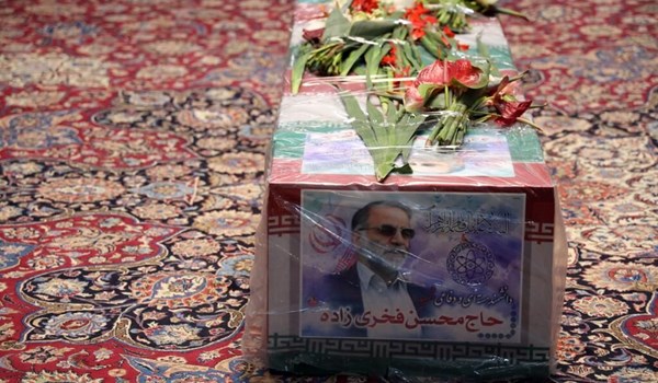 اقامة مراسم تشييع العالم الايراني الشهيد فخري زاده في طهران