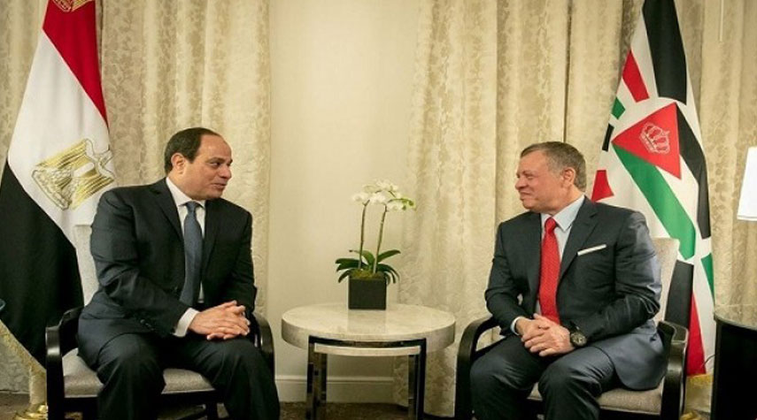 السيسي وملك الأردن يتفقان على تحريك عملية السلام في غرب اسيا
