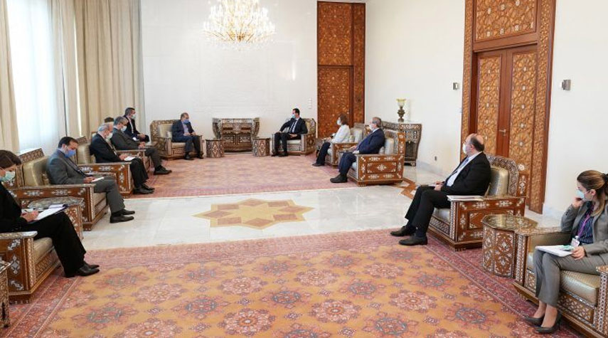 الرئيس السوري يستقبل كبير مساعدي وزير الخارجية الإيراني
