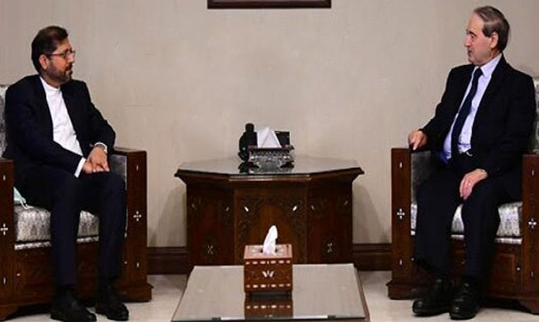 متحدث الخارجية الايرانية يبحث مع وزير الخارجية السوري القضايا المشتركة