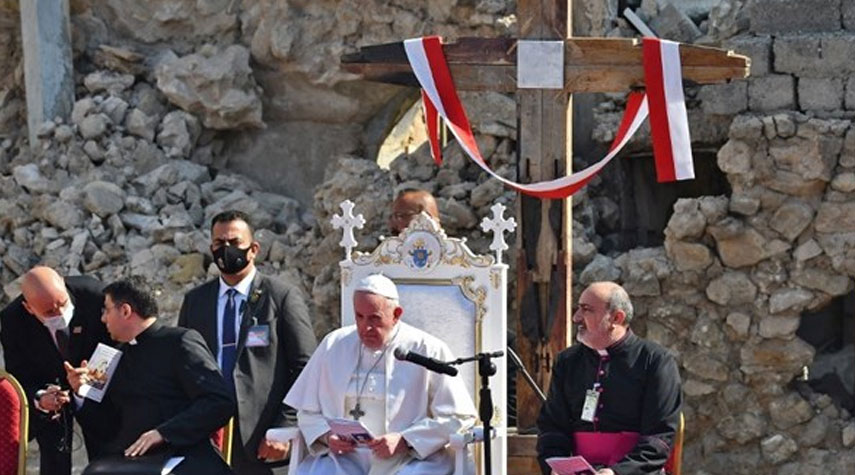 البابا فرنسيس من الموصل: الأخوة أقوى من القتل والسلام أقوى من الحرب