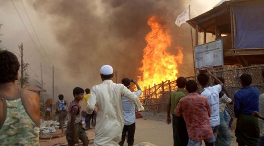 15 ضحية ومئات المصابين جراء حريق بمعسكر للروهينغا في بنغلاديش