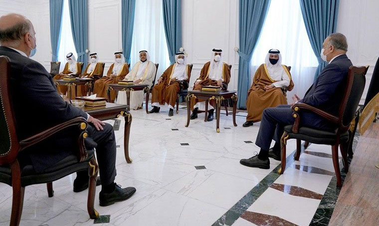 رئيس الوزراء العراقي يبحث مع وزير الخارجية القطري القضايا الإقليمية