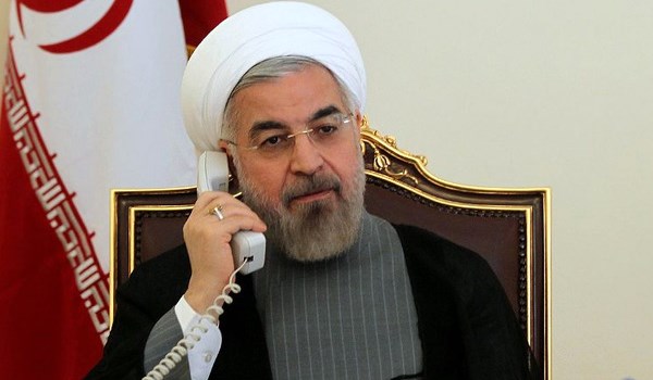 الرئيس روحاني لأمير قطر: عسكرة المنطقة تحول دون حل مشكلاتها