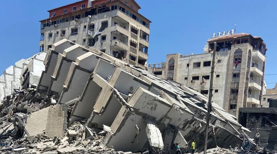 بالصور من غزة.. القصف الصهيوني للمباني القريبة لمقر الأمم المتحدة وبرج هنادي