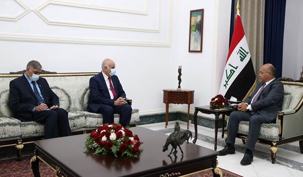 الرئيس العراقي يؤكد دعم بلاده لحقوق الشعب الفلسطيني