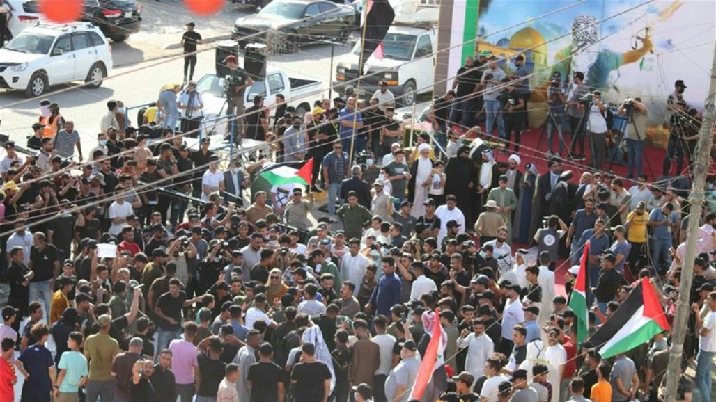 وقفة تضامنية في بغداد دعما للشعب الفلسطيني+صور