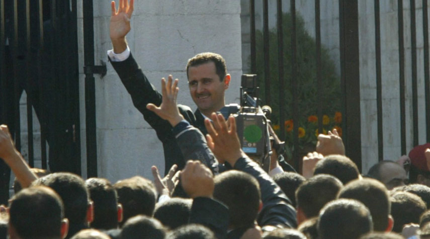 مبارك لسوريا انتخاب الرئيس بشار الاسد