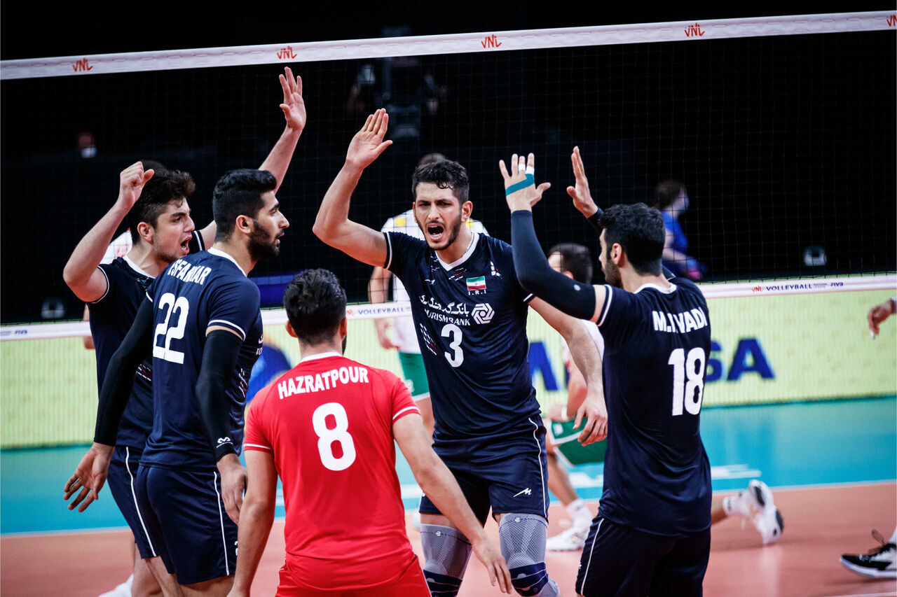 ايران تواصل انتصاراتها في دوري الامم بكرة الطائرة