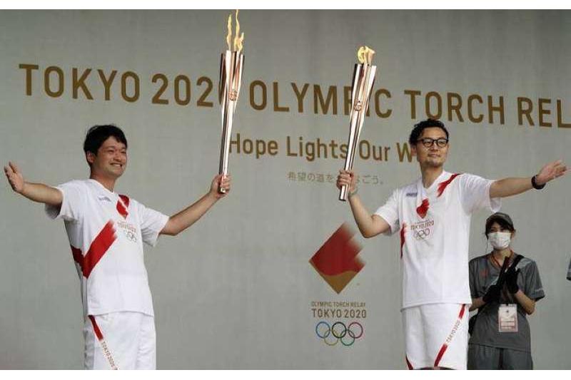 وصول الشعلة الاولمبية الى طوكيو 