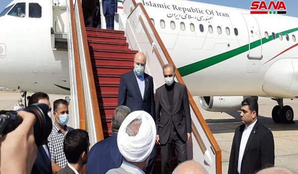 رئيس مجلس الشورى الإيراني يصل دمشق