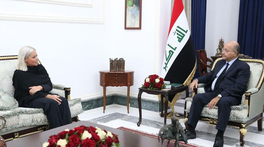 العراق..صالح يلتقي بلاسخارت ويؤكد ضرورة توفير بيئة مناسبة لانتخابات نزيهة