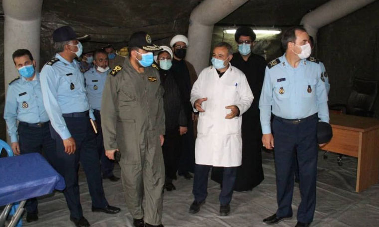 القوة الجوية للجيش الايراني تنشئ مستشفىً ميدانياً لمرضى كورونا