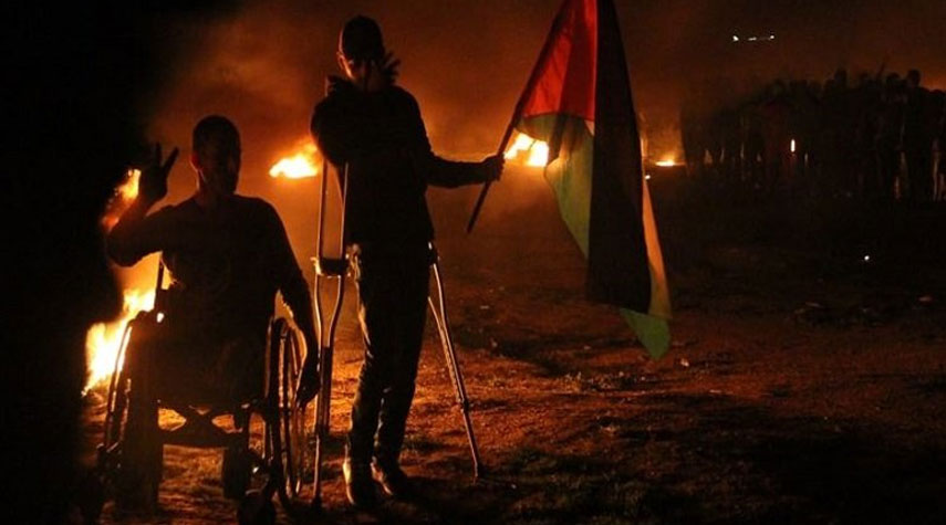11 إصابة بقمع الاحتلال الصهيوني لتظاهرات الفلسطينيين شرق غزة