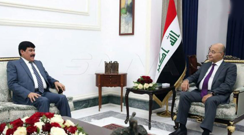 الرئيس العراقي والسفير السوري يبحثان العلاقات الثنائية