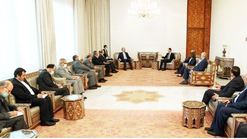 عبد اللهيان يبحث مع الرئيس الأسد المستجدات الاقليمية والدولية