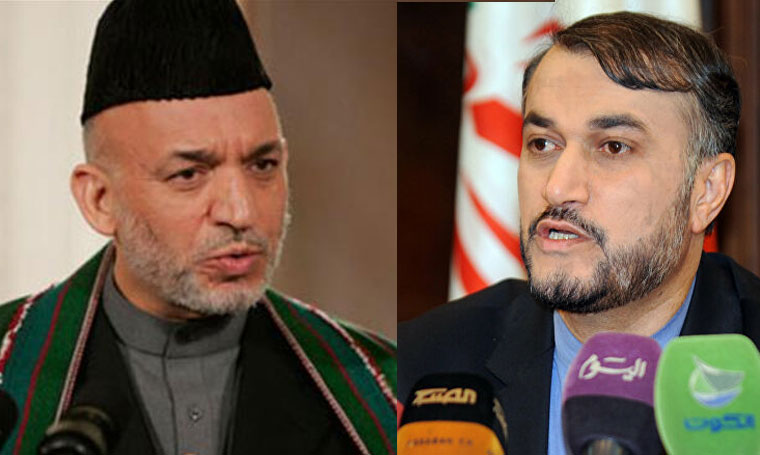 وزير الخارجية الايراني يبحث مع الرئيس الأفغاني الأسبق آخر التطورات في أفغانستان