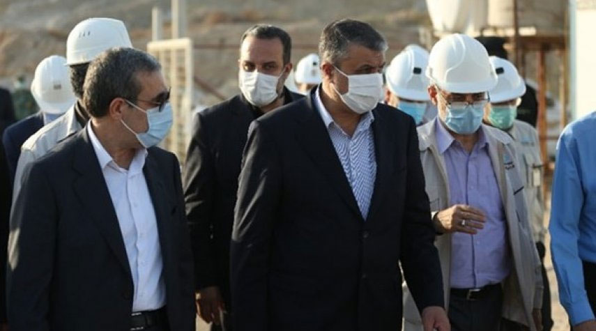 رئيس منظمة الطاقة الذرية الايرانية يتفقد محطة بوشهر النووية