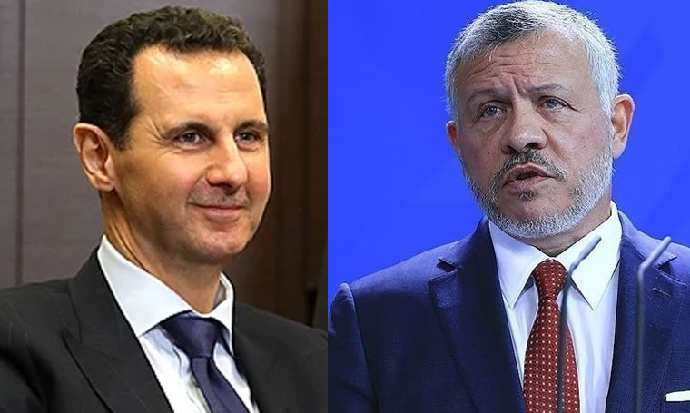 ملك الأردن يبحث هاتفياً مع الرئيس السوري العلاقات الثنائية