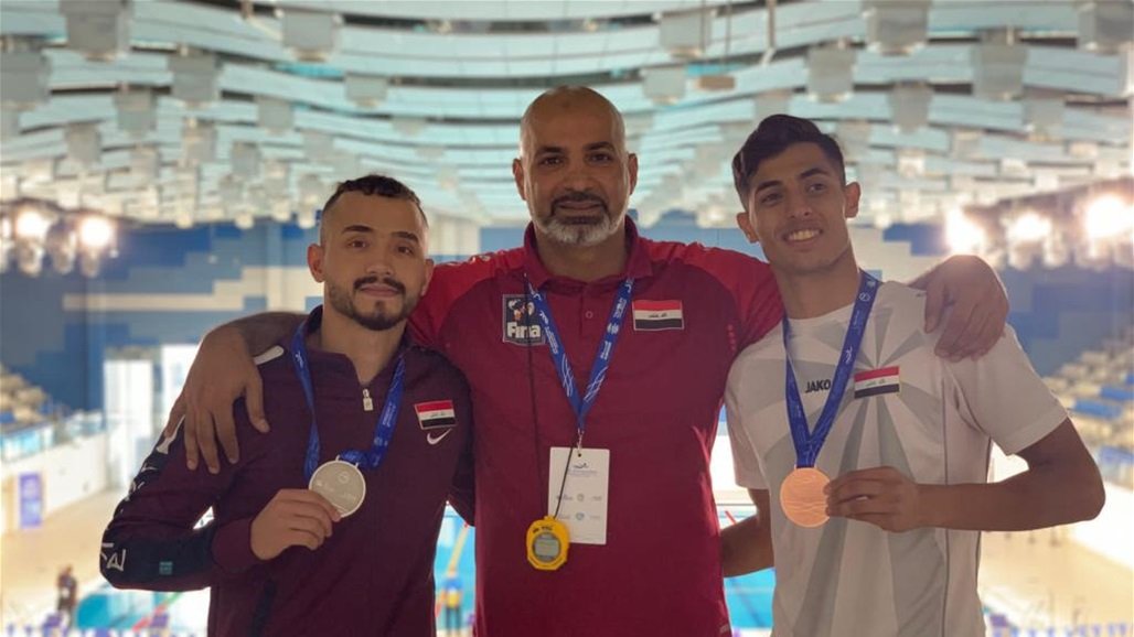 العراق يحرز خمس ميداليات في بطولة العرب للسباحة