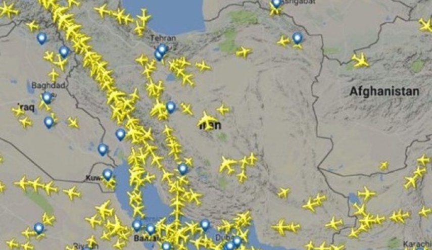 نمو مرور الطائرات عبر اجواء ايران 36 بالمئة