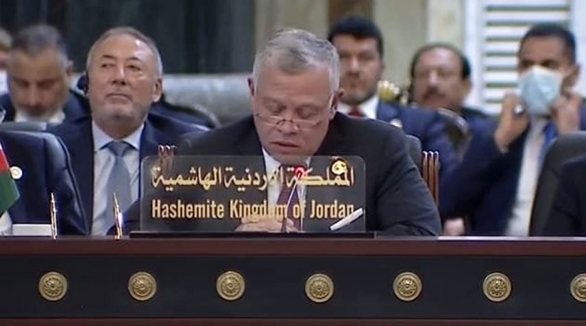 ملك الأردن يدعم جهود الحفاظ على سيادة ووحدة أراضي سوريا