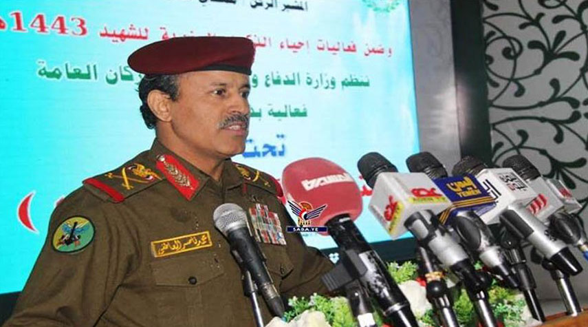 اليمن... وزير الدفاع يتوعد دول العدوان بنيران لهب محرقة