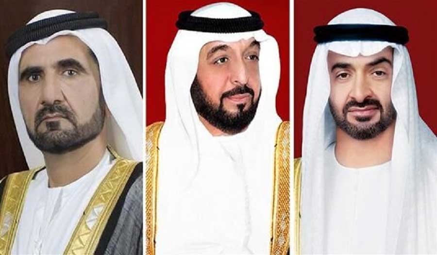 قادة الإمارات يهنئون الرئيس الإيراني باليوم الوطني 