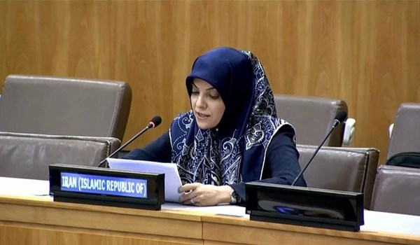 سفيرة ايران بالامم المتحدة : الحظر المفروض على الشعب الايراني جريمة ضد الانسانية