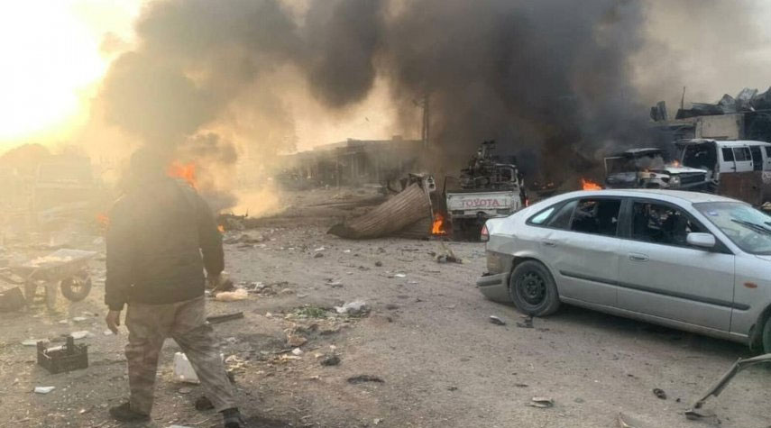 انفجار عبوة ناسفة على حافلة عسكرية في دمشق