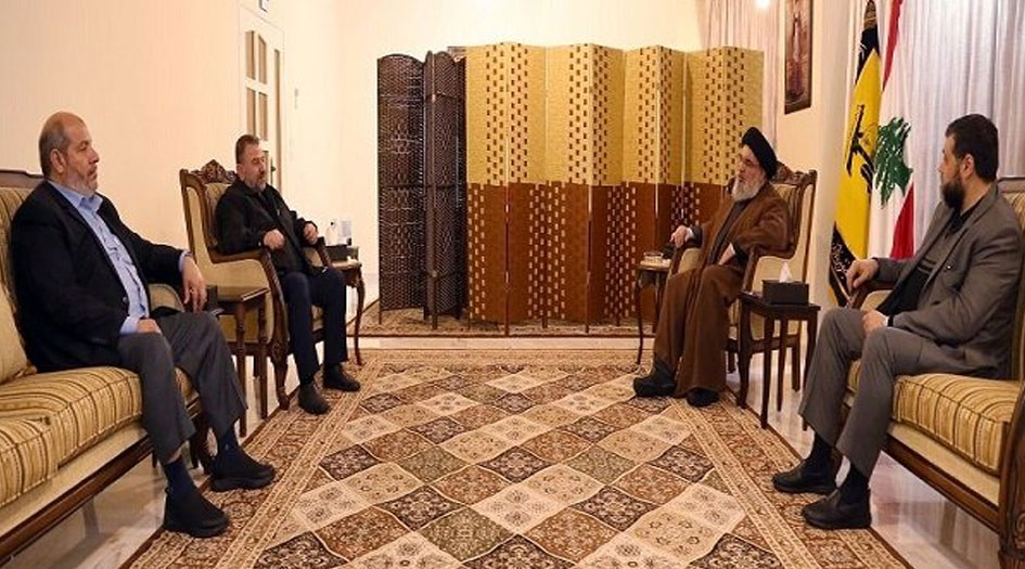 الأمين العام لحزب الله يلتقي بوفد من حركة حماس