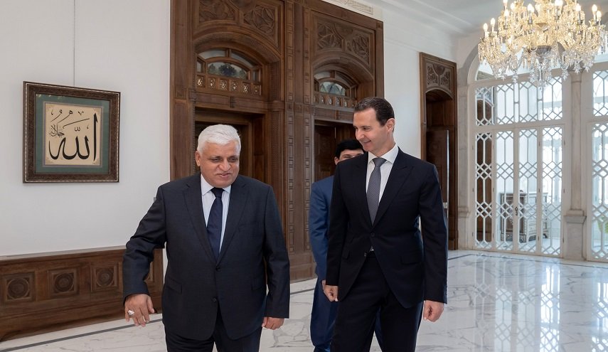 الرئيس السوري يستقبل الفياض رئيس هيئة الحشد الشعبي العراقي