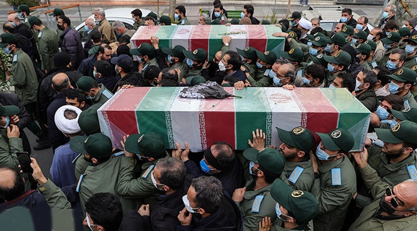 طهران... تشييع الشهيدين اللذين قضيا خلال العدوان الصهيوني