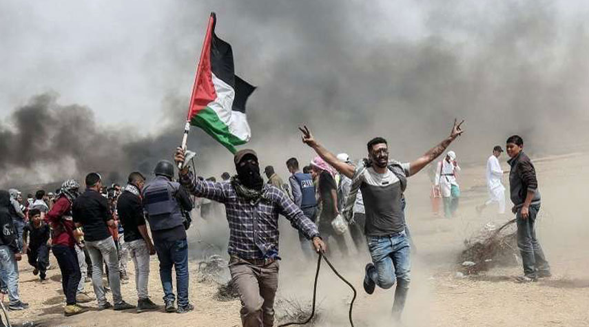 قوات الاحتلال تعتدي على فلسطينيين في مسيرة كفرقدوم بالضفة الغربيبة