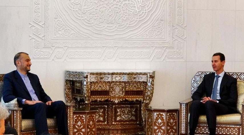 وزير الخارجية الإيراني يبحث مع الرئيس السوري التطورات الإقليمية والدولية