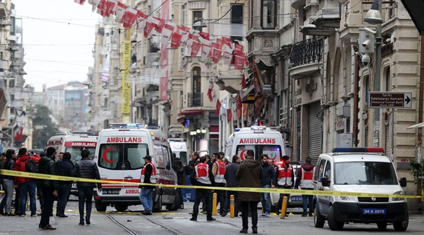انفجار في حي بيوغلو بمدينة إسطنبول التركية