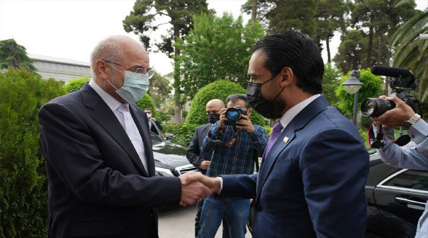 رئيس البرلمان العراقي يختتم زيارته إلى طهران
