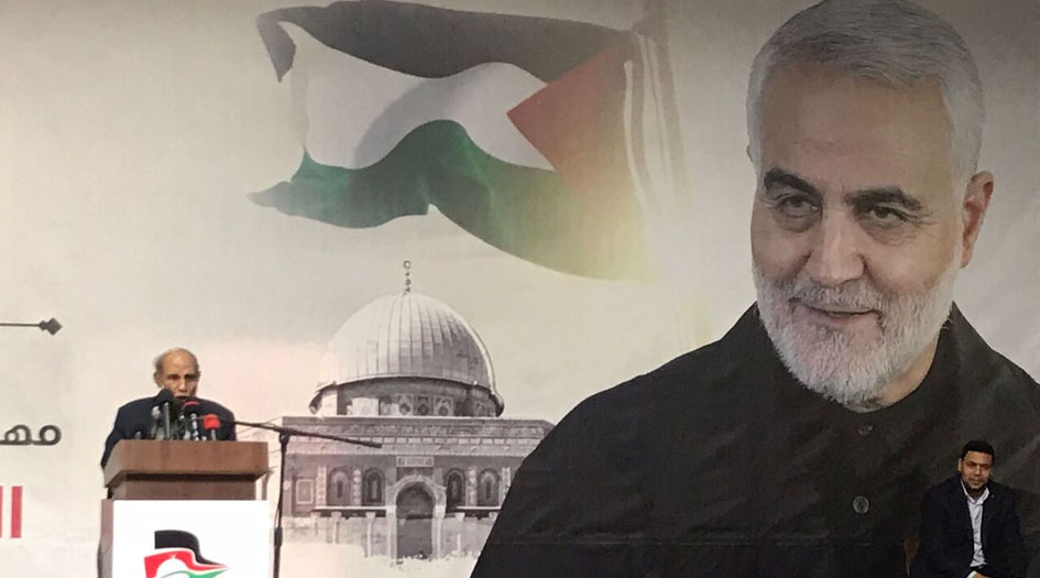 ممثل حماس يشيد بمواقف الشهيد سليماني مؤكدا انه إستخدم كل علاقاته لخدمة فلسطين