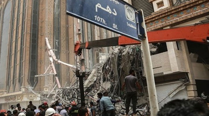 ارتفاع عدد ضحايا انهيار المبنى في آبادان الى 10 أشخاص