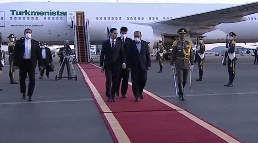 رئيس جمهورية تركمانستان يصل طهران