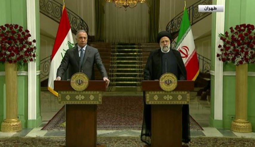 مؤتمر صحفي مشترك بين الرئيس الايراني ورئيس الوزراء العراقي
