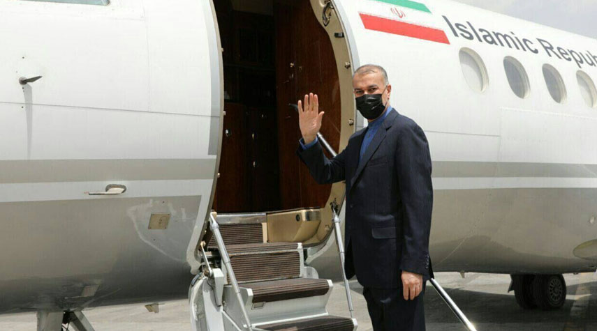 وزير الخارجية الإيراني يغادر الى دمشق