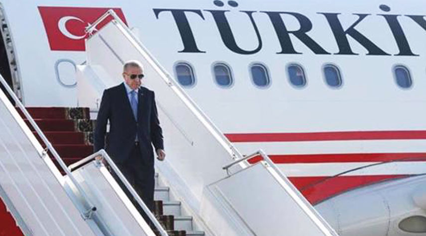 الرئيس التركي يصل إلى العاصمة الايرانية طهران