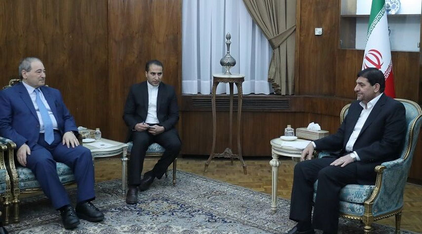 نائب الرئيس الإيراني يؤكد أهمية توسيع العلاقات بين طهران ودمشق