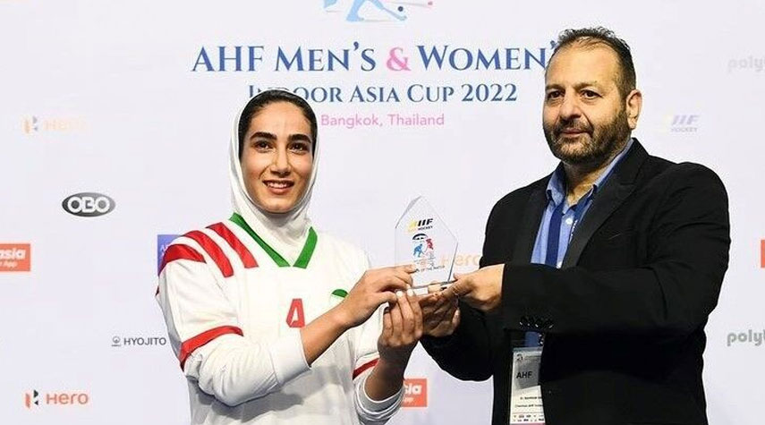 الفوز الثالث على التوالي لمنتخب سيدات ايران للهوكي في بطولة آسيا