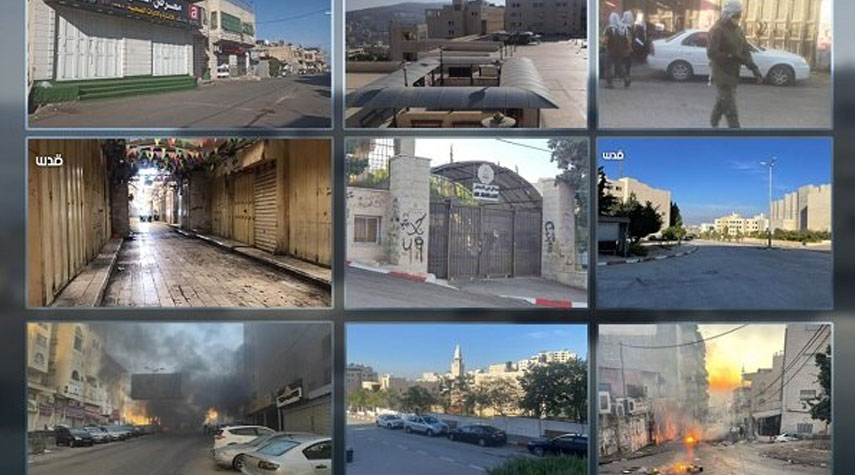 إضراب شامل يعم الأراضي الفلسطينية تضامنا مع مخيمي شعفاط وعناتا+صور
