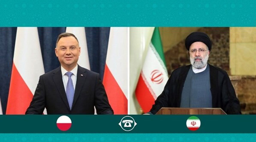  الرئيس الإيراني لنظيره البولندي : موقفنا ثابت بمعارضة الحرب في أوربا