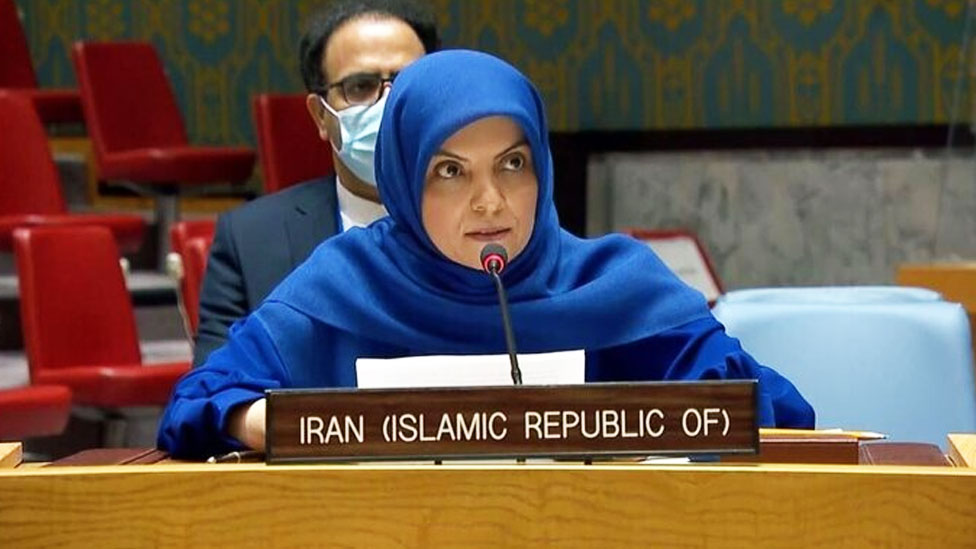 سفيرة ايران لدى الأمم المتحدة تدين التدخل الأجنبي في شؤون إيران الداخلية