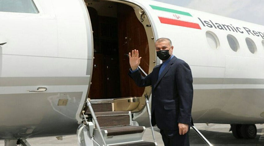 امير عبد اللهيان يغادر يريفان عائدا الى طهران