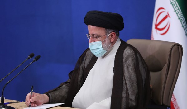 رئيسي : نتطلع للمزيد من تعزيز العلاقات بين ايران والعراق في عهد الحكومة الجديدة